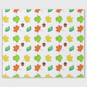 terugvalbladeren en zurenschroot cadeaupapier (Vlak)