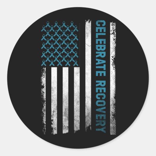 Terugwinning van drugsverslaving ronde sticker (Voorkant)