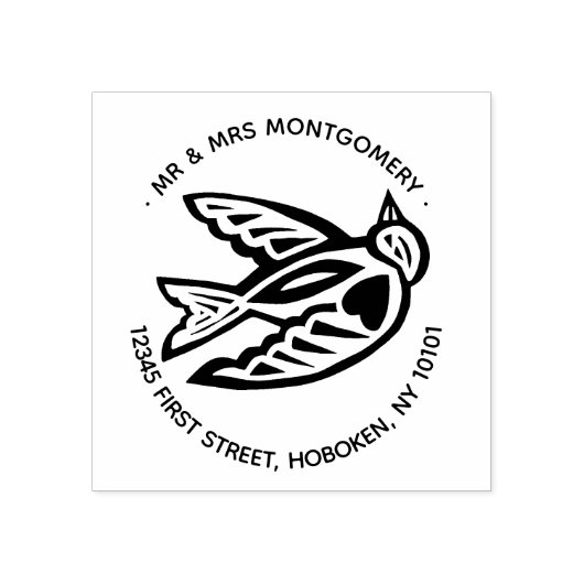 terugzendadres verliefde duif stempel (Afrduk)