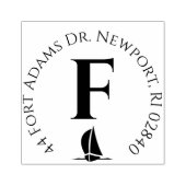 Terugzendadres voor vaartuig 	rubberstempel (Afrduk)