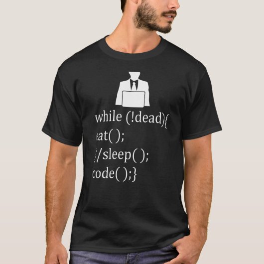 Terwijl de dode Slaapcode T-shirt (Voorkant)