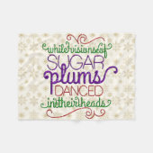 Terwijl de visies van Sugarplums Nutcracker Blanke Fleece Deken (Voorkant (Horizontaal))