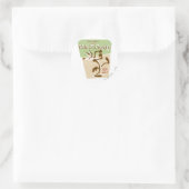 TERWIJL E. COYOTE™ Klaar, Set, Zoom! Ronde Sticker (Tas)