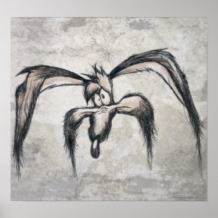 TERWIJL E. COYOTE™ op zijn geluk Poster