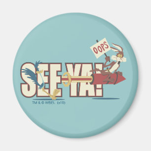 TERWIJL E. COYOTE™ raketten voorbij ROAD RUNNER™ Magneet