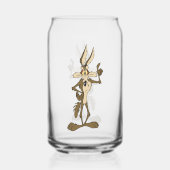 TERWIJL E. COYOTE™ Staande groot Blikvorm Glas (Voorkant)