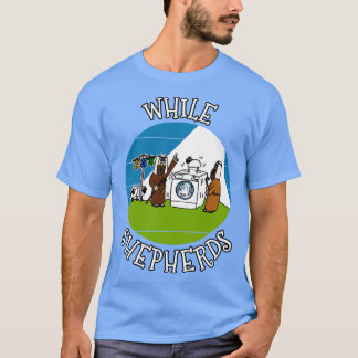 Terwijl Herders Kerstmis Geboortekerk Kerstplezier T-shirt