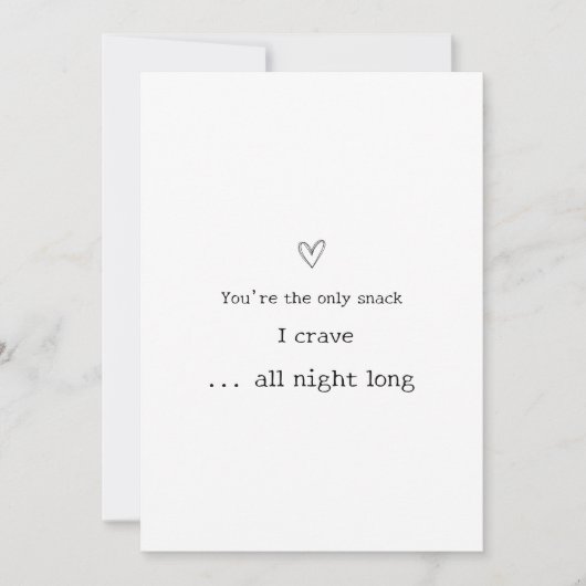 T'es le seul snack Carte de Saint-Valentin humoris (Devant)