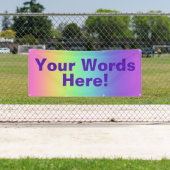 Tes Paroles Ici ! Bannière arc-en-ciel customisée (En situation)