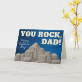 T'Es Un Rocher, Papa ! Bonne carte Fête des pères (Fleur jaune)