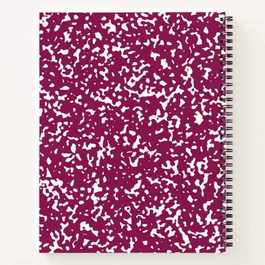 Tesimart | Large Carnet de composition spirale à r (Dos)