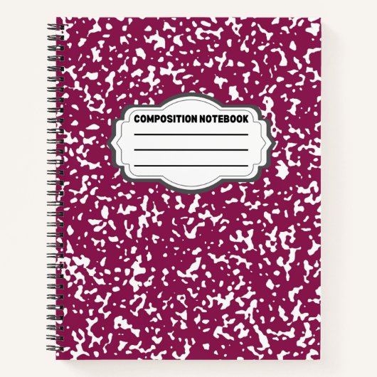 Tesimart | Large Carnet de composition spirale à r (Devant)