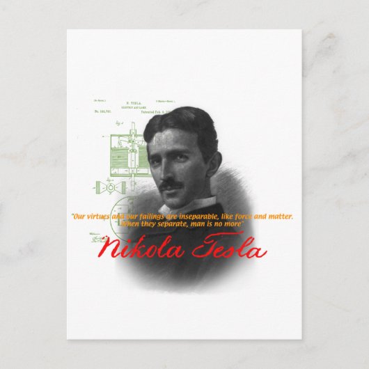 Tesla Briefkaart (Voorkant)