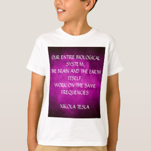 Tesla citaat over paars t-shirt