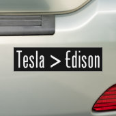 Tesla > Edison Bumpersticker (Op auto)