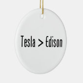 Tesla > Edison Keramisch Ornament (Rechts)