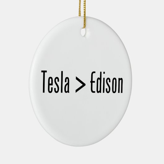 Tesla > Edison Keramisch Ornament (Rechts)