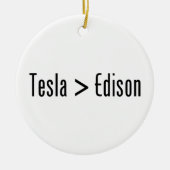 Tesla > Edison Keramisch Ornament (Voorkant)