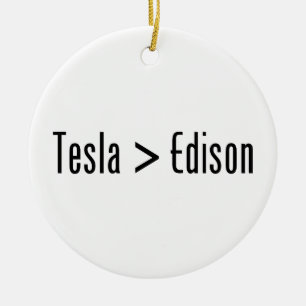 Tesla > Edison Keramisch Ornament