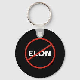 Tesla - Eenvoudige ANTI ELON - zwart Sleutelhanger