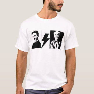 Tesla en Edison - de originele AC/DC. T-shirt