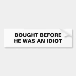 Tesla - gekocht voordat hij een idioot was bumpersticker