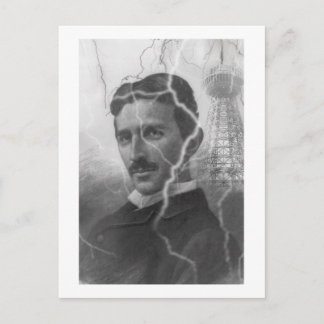 Tesla, het bliksemMan Briefkaart