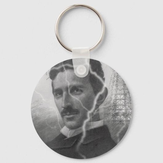 Tesla, het bliksemMan Sleutelhanger (Voorkant)
