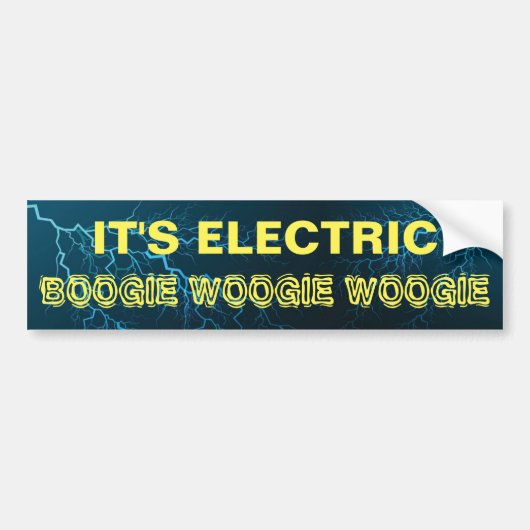 Tesla "Het is een elektrische Boogie Boogie Woogie Bumpersticker (Voorkant)
