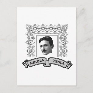 tesla in ronde briefkaart