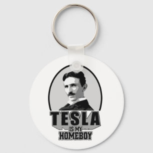 Tesla is mijn thuisjongen sleutelhanger