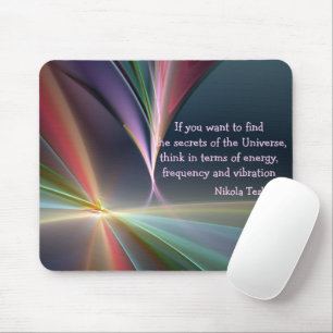 Tesla Metafysische Quote Geheim van het Universum Muismat