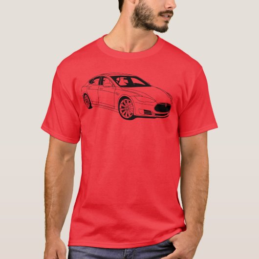 Tesla Model S T-shirt (Voorkant)