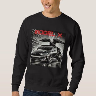 Tesla Model X Elektrische SUV-ontwerp Futuristis Trui