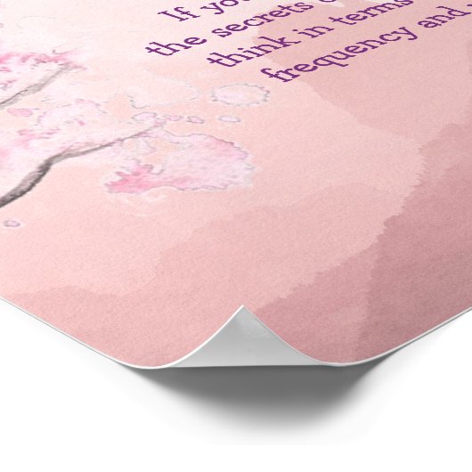 Tesla Quote Secrets of the Universe Poster (Hoek)