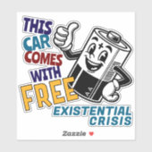 Tesla Spijt Bumper Cartoon Batterij Sticker (Vel)