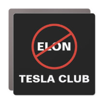 Tesla - Square ANTI ELON TESLA CLUB - zwart