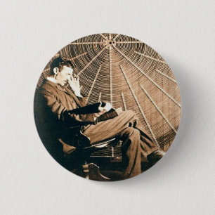 Tesla Thinking Ronde Button 5,7 Cm