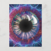 Tesla's Oogfractal Design Briefkaart (Voorkant)