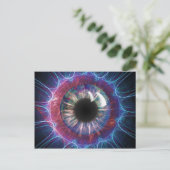 Tesla's Oogfractal Design Briefkaart (Staand voorkant)