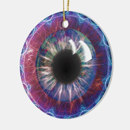 Tesla's Oogfractal Design Keramisch Ornament (Links)