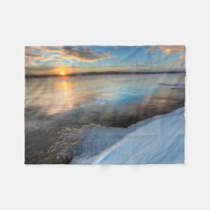 Teslin Lake na een opklarende storm, Yukon Fleece Deken