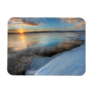 Teslin Lake na een opklarende storm, Yukon Magneet
