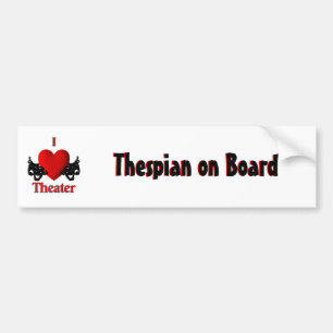 Tespian à bord Sticker pare-chocs