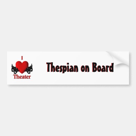 Tespian à bord Sticker pare-chocs (Devant)