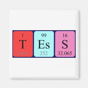 Tess periodieke lijstnaammagneet magneet