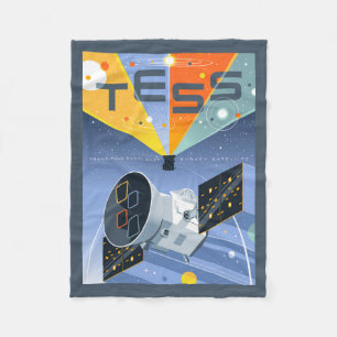 Tess Space Telescope Poster. Fleece Deken