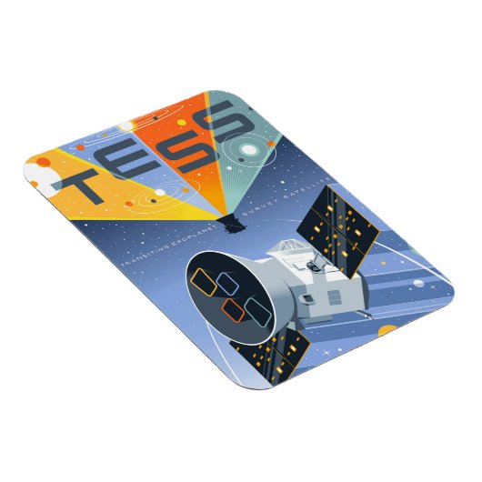 Tess Space Telescope Poster. Magneet (Rechterzijde)