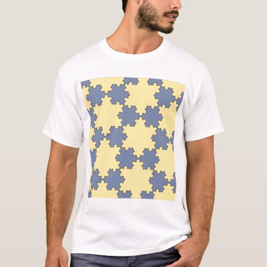 Tessellated Koch Snowflakes (Fractal Pattern) T-shirt (Voorkant)