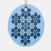 Tessellated Koch Snowflakes Keramisch Ornament (Links)